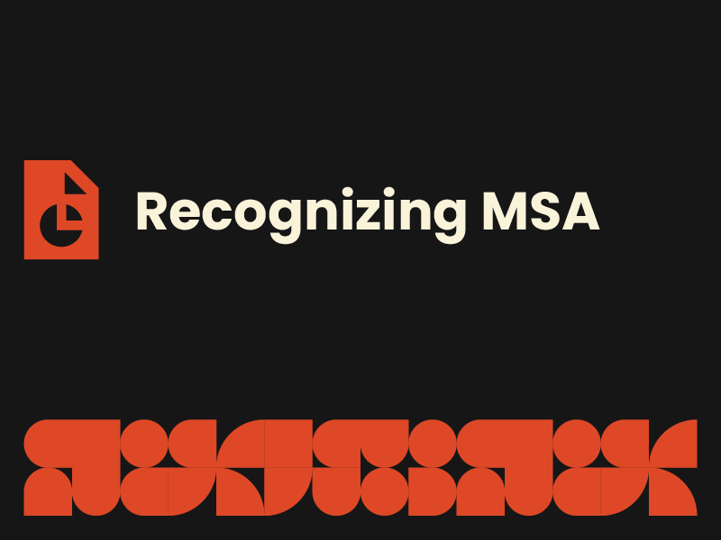Recognizing MSA