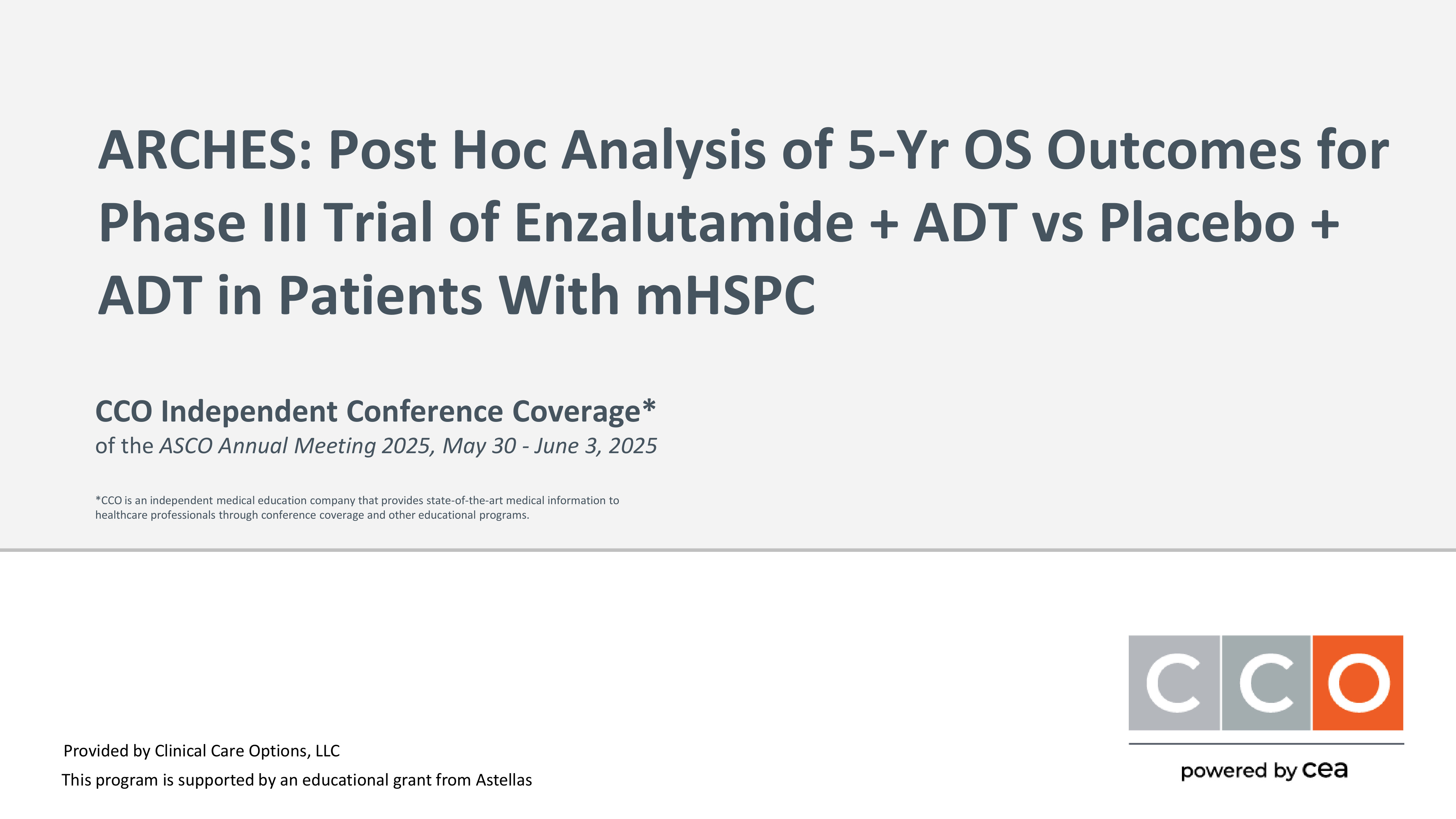 ARCHES 5 Year OS | CCO