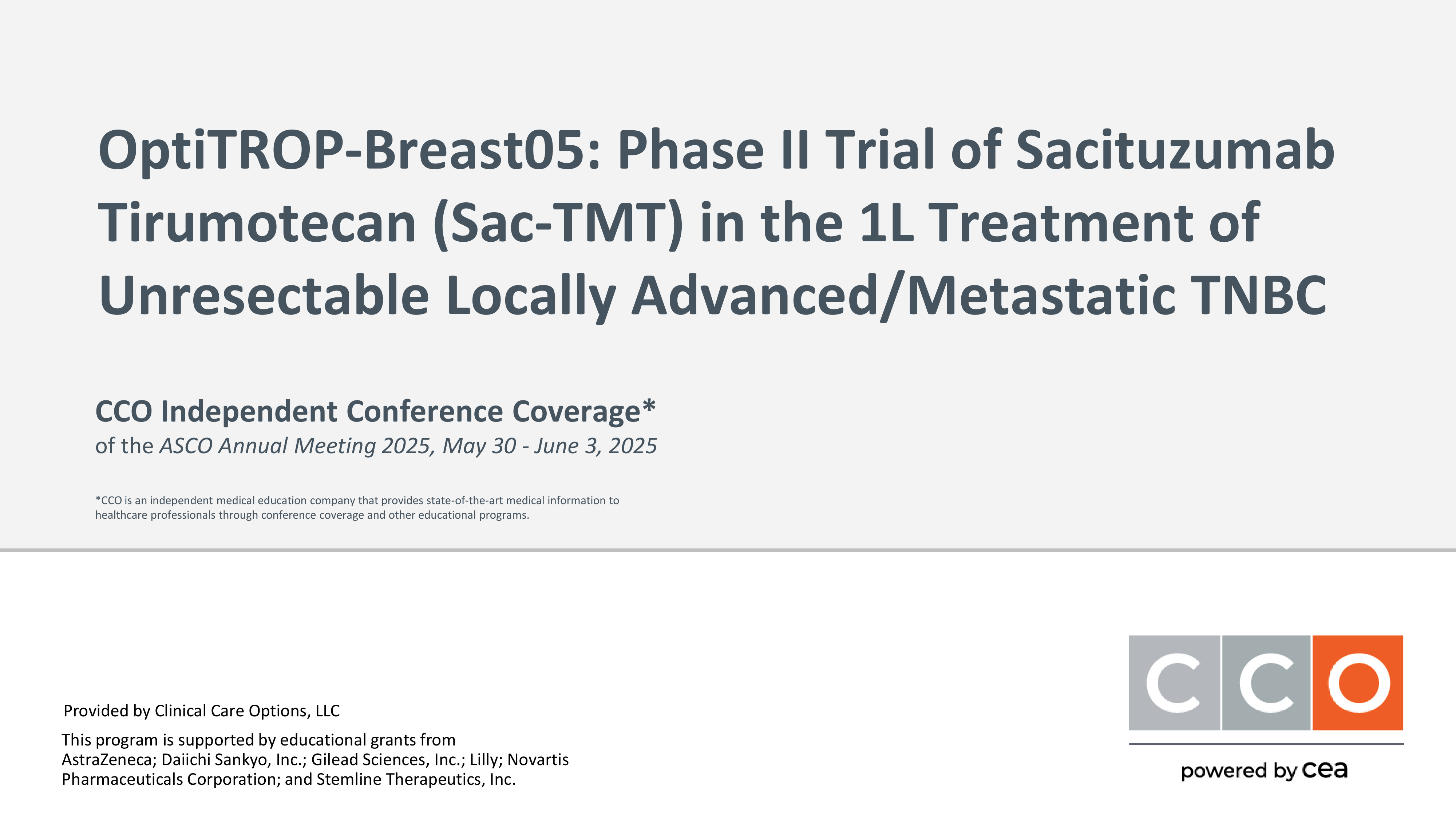 健康・医学 SOT Participant Guide OptiTROP Breast05 | CCO